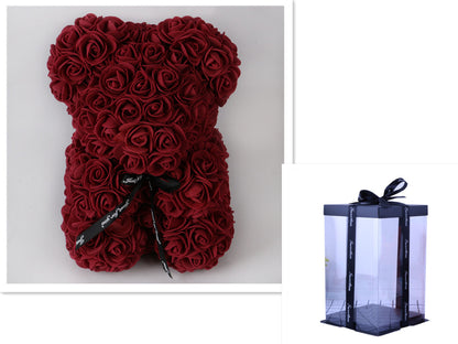 Rose Bear Gifts With Eternal Flowers