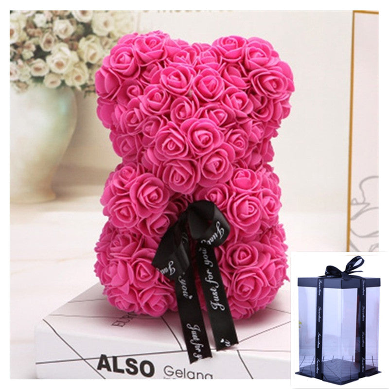 Rose Bear Gifts With Eternal Flowers