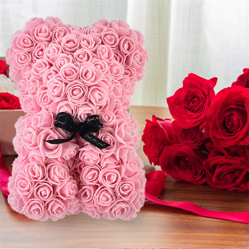 Rose Bear Gifts With Eternal Flowers