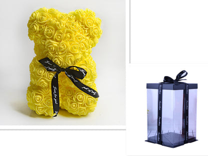 Rose Bear Gifts With Eternal Flowers