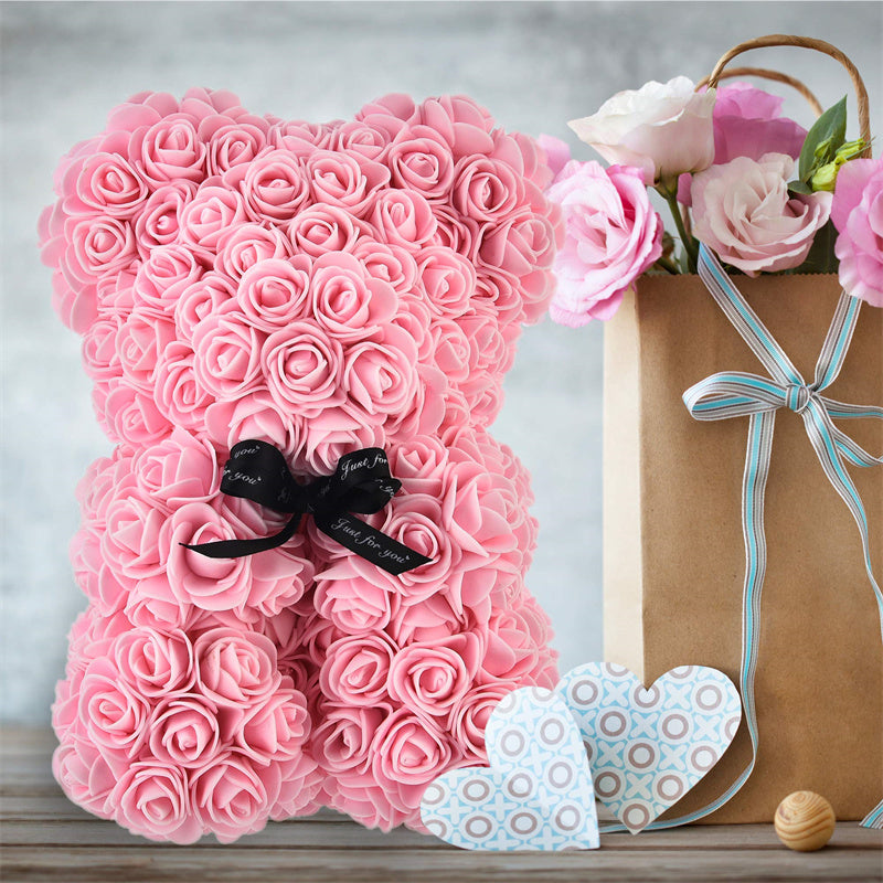 Rose Bear Gifts With Eternal Flowers