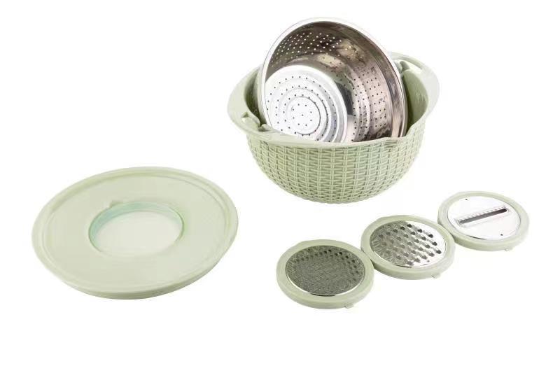 Rotating Double-Layer Fruit & Vegetable Washing Basket