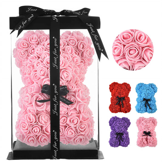 Rose Bear Gifts With Eternal Flowers