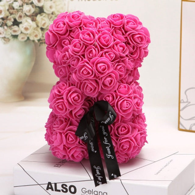 Rose Bear Gifts With Eternal Flowers