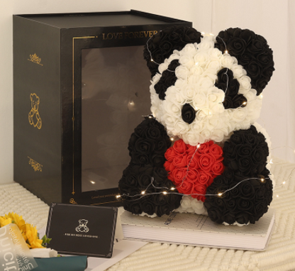 Rose Bear Gifts With Eternal Flowers