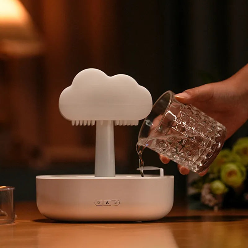 Night Light Humidifier With Raining Water Drop Sound.