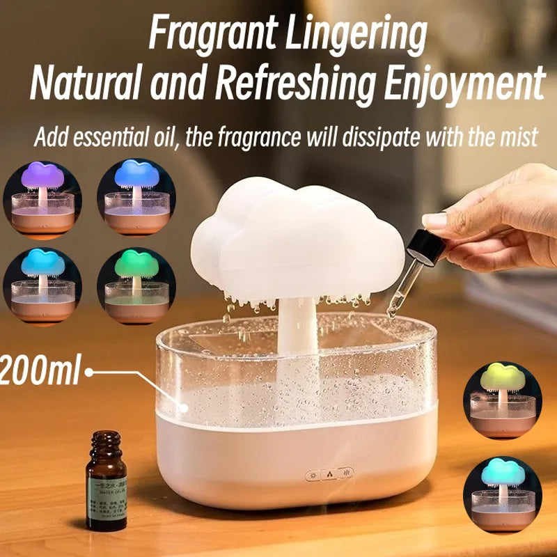 Night Light Humidifier With Raining Water Drop Sound.