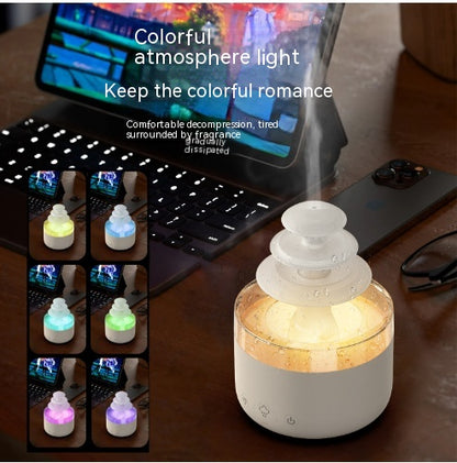 Night Light Humidifier With Raining Water Drop Sound.