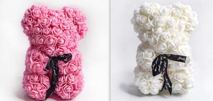 Rose Bear Gifts With Eternal Flowers