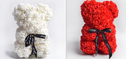 Rose Bear Gifts With Eternal Flowers