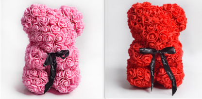 Rose Bear Gifts With Eternal Flowers