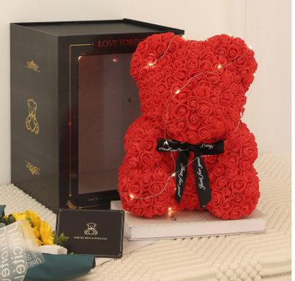 Rose Bear Gifts With Eternal Flowers