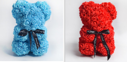 Rose Bear Gifts With Eternal Flowers